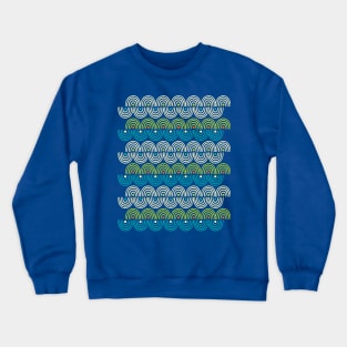 Groovy Rolling Zigzag Pattern Crewneck Sweatshirt